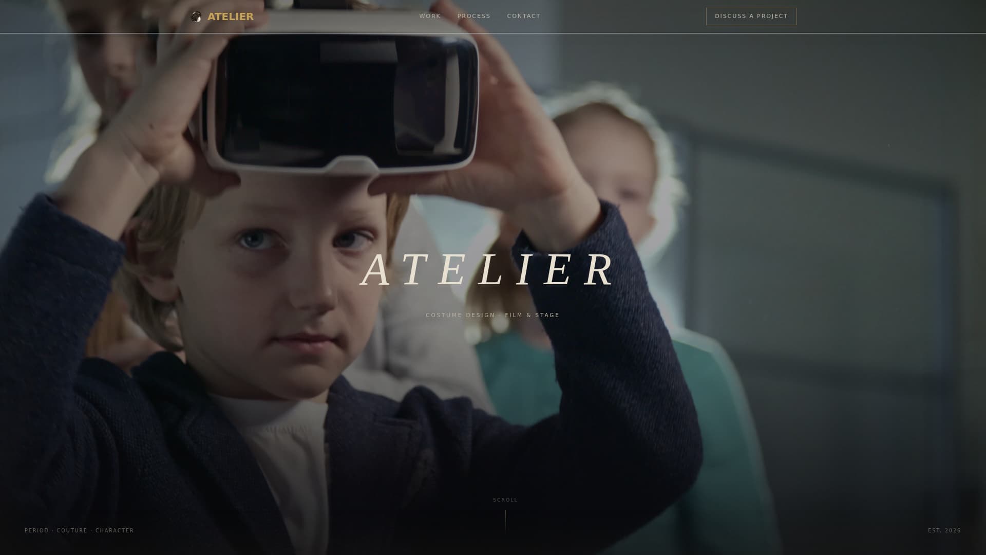 Atelier - Cinematic Costumedesigner Landing Page Template