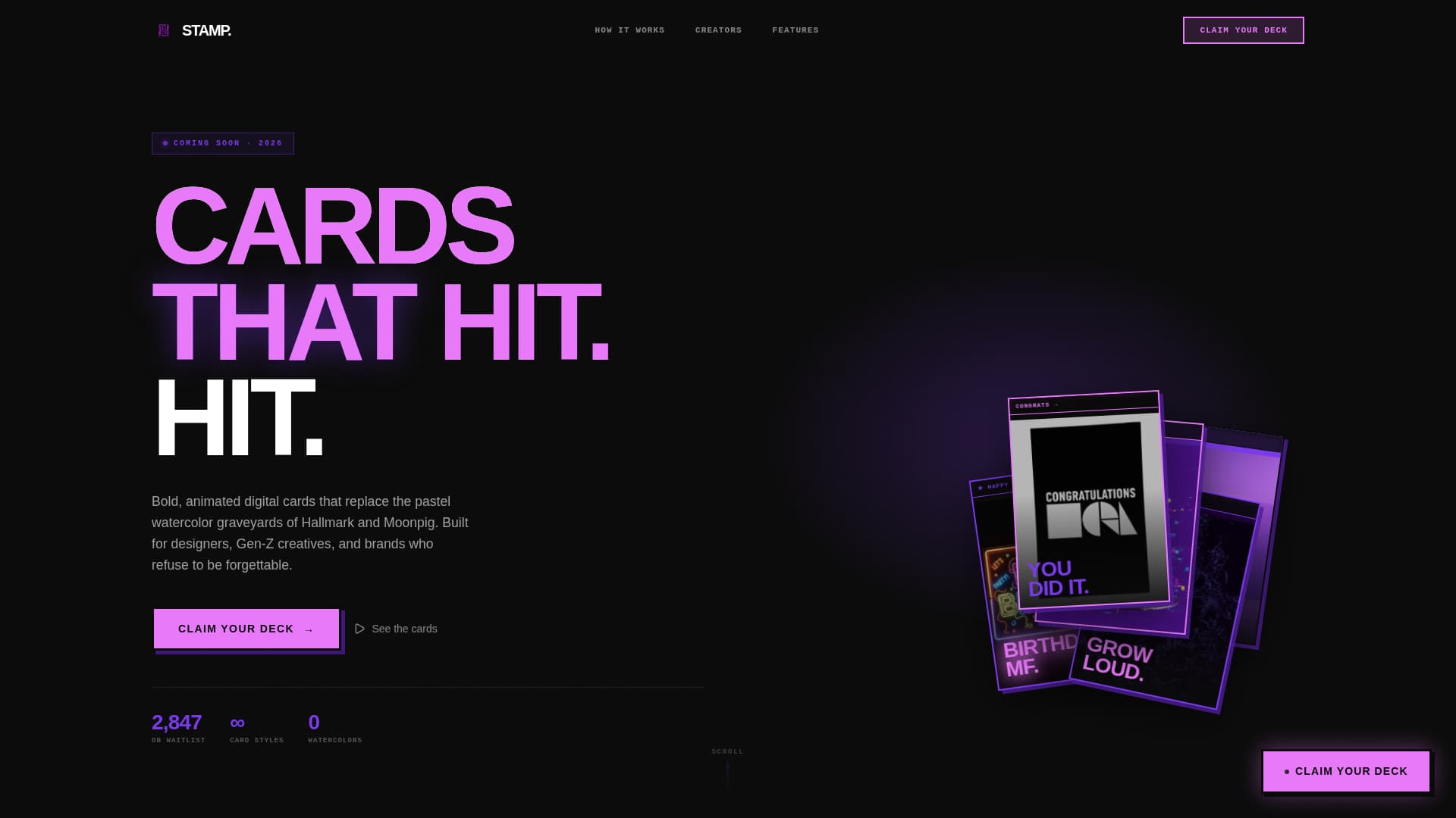 Digital Business Card Pre-Launch Website Template