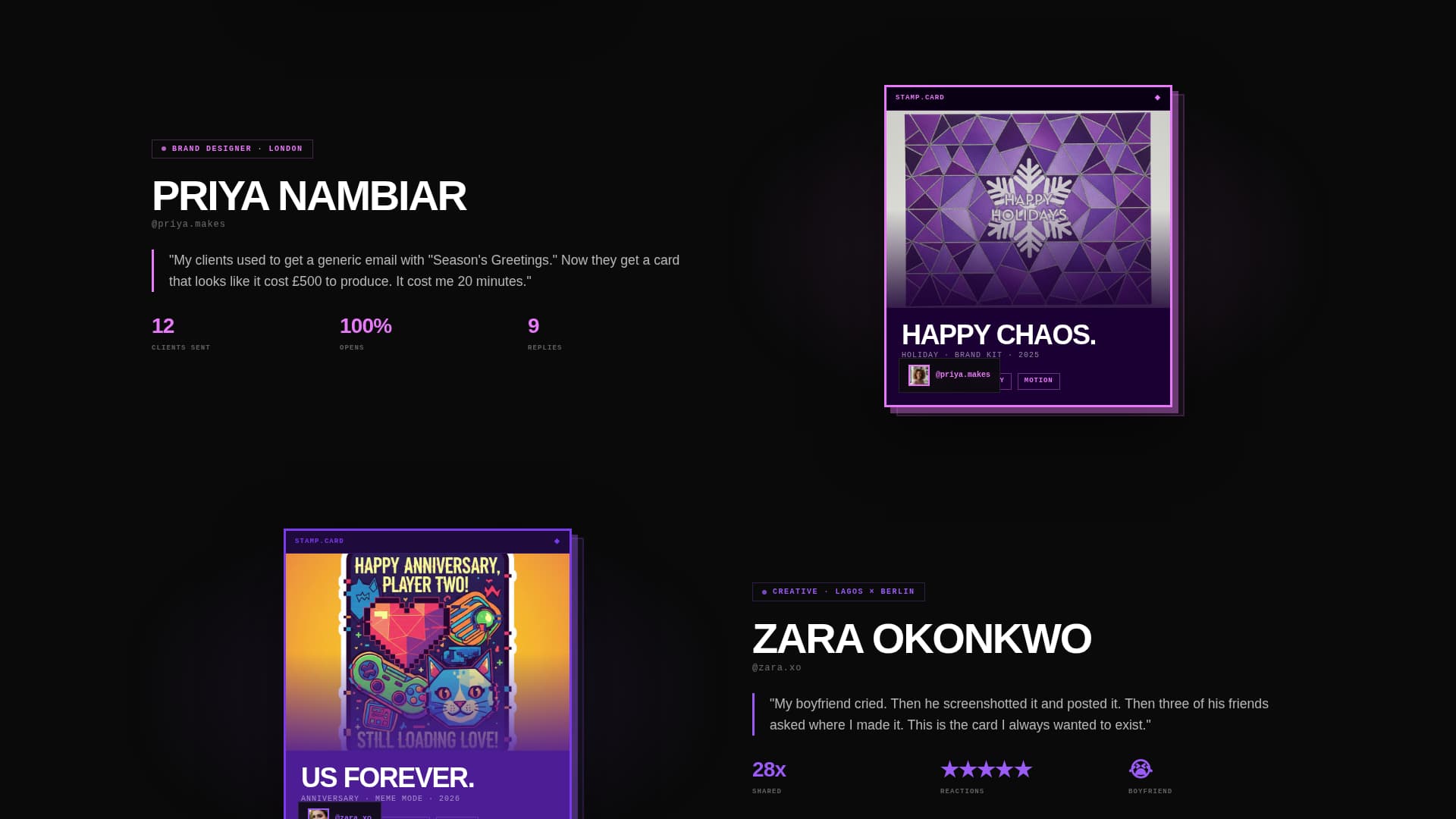 Digital Business Card Pre-Launch Website Template