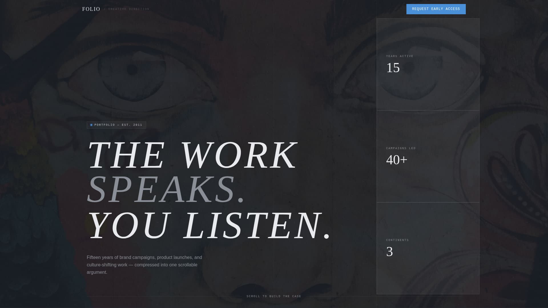 Creative Director Portfolio Complete Pre-Launch Website Template