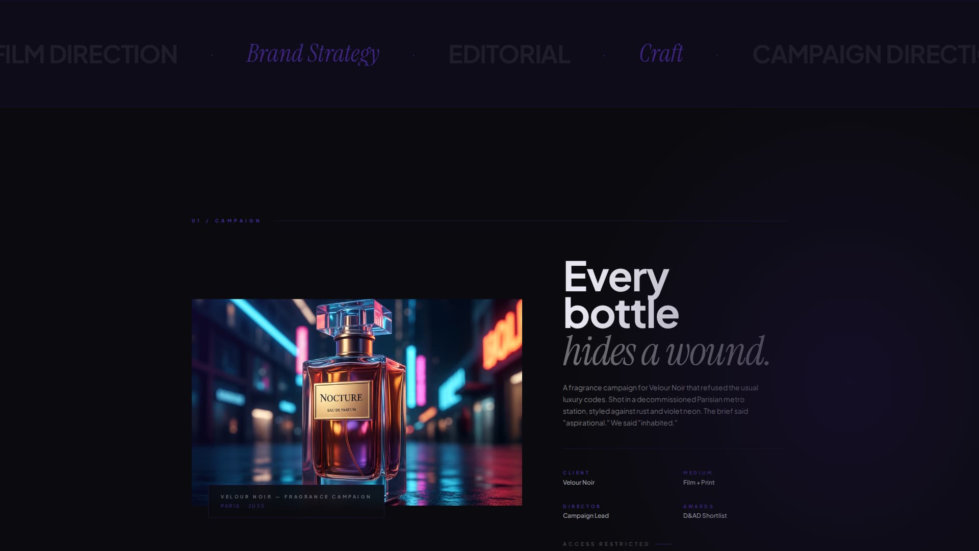 Creative Director Portfolio Pre-Launch Website Template