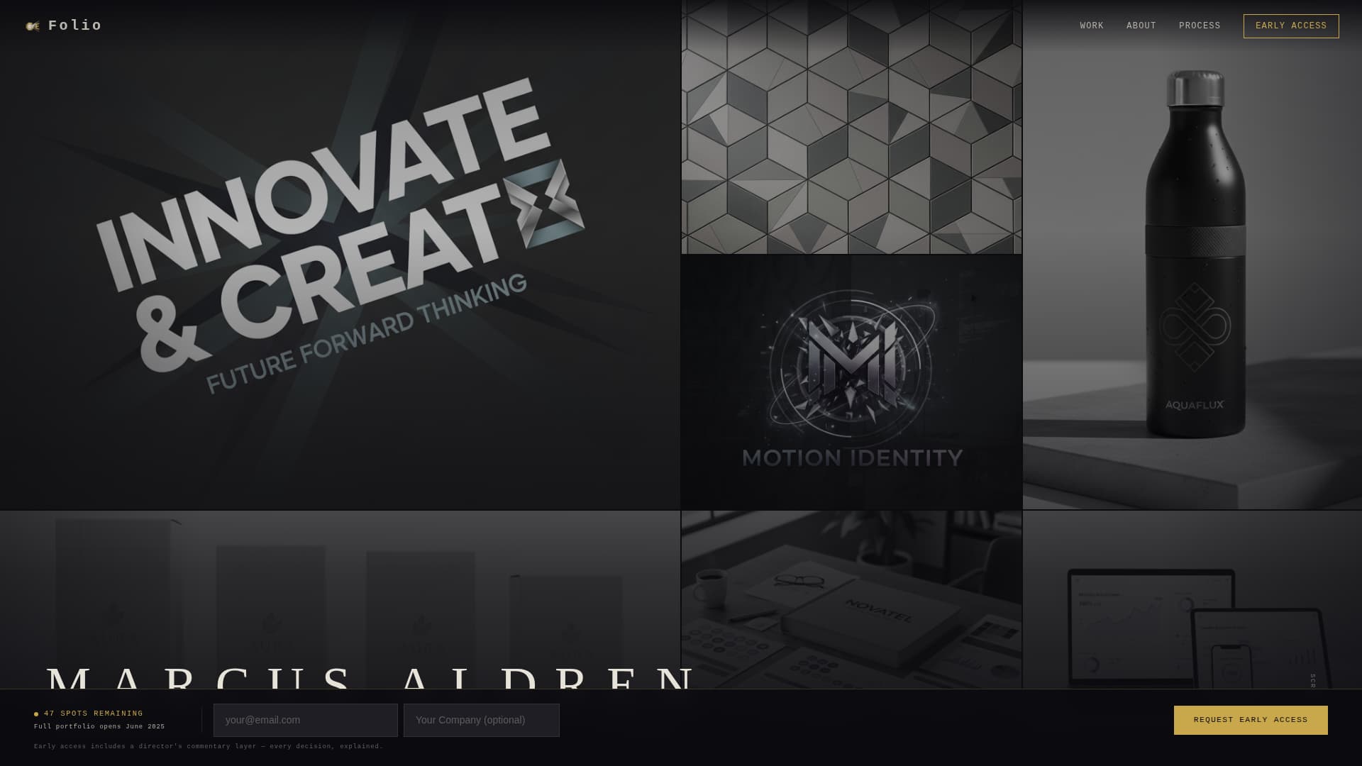 Creative Director Portfolio Advanced Pre-Launch Website Template
