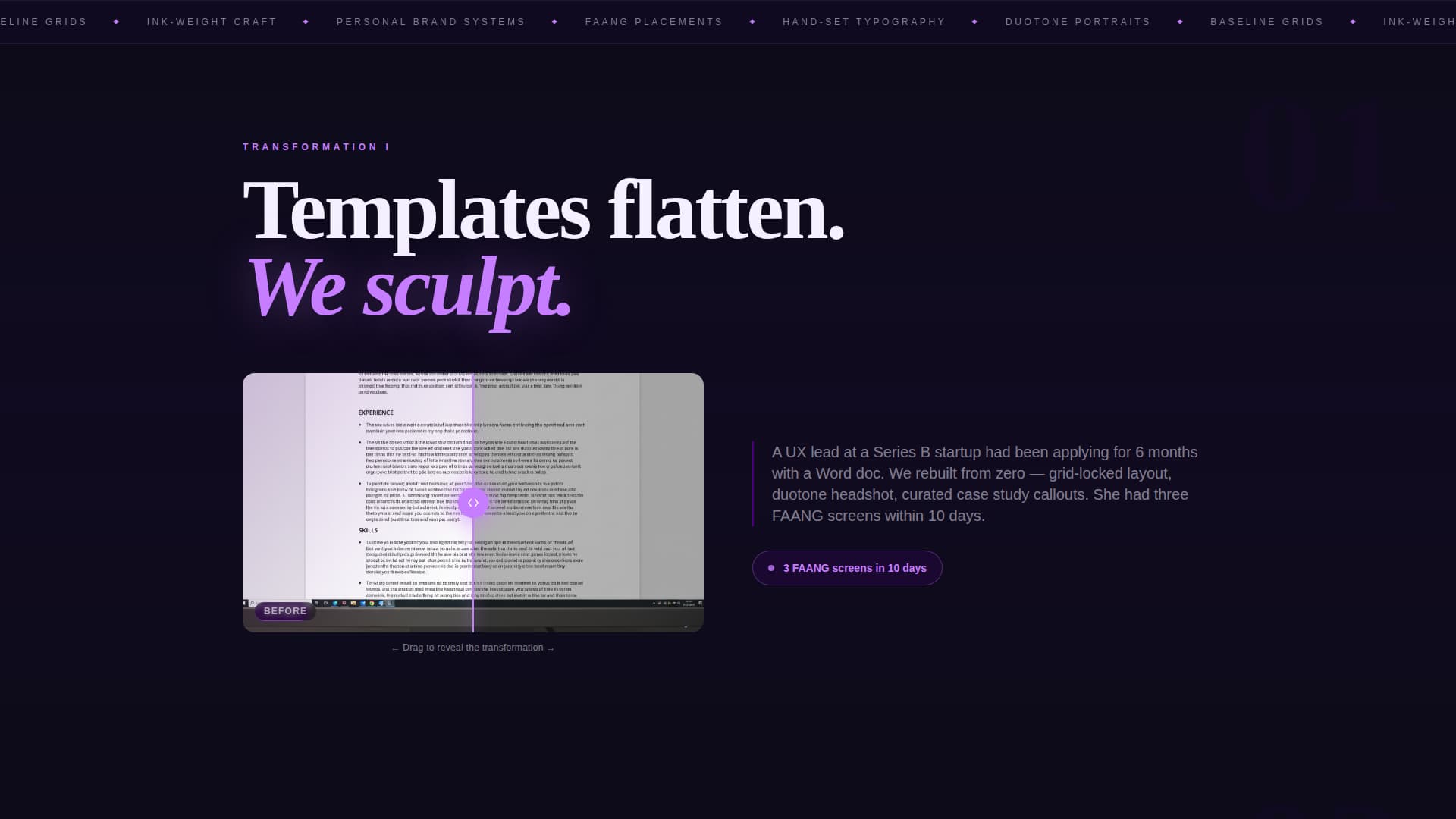 Resume & CV Careers Website Template