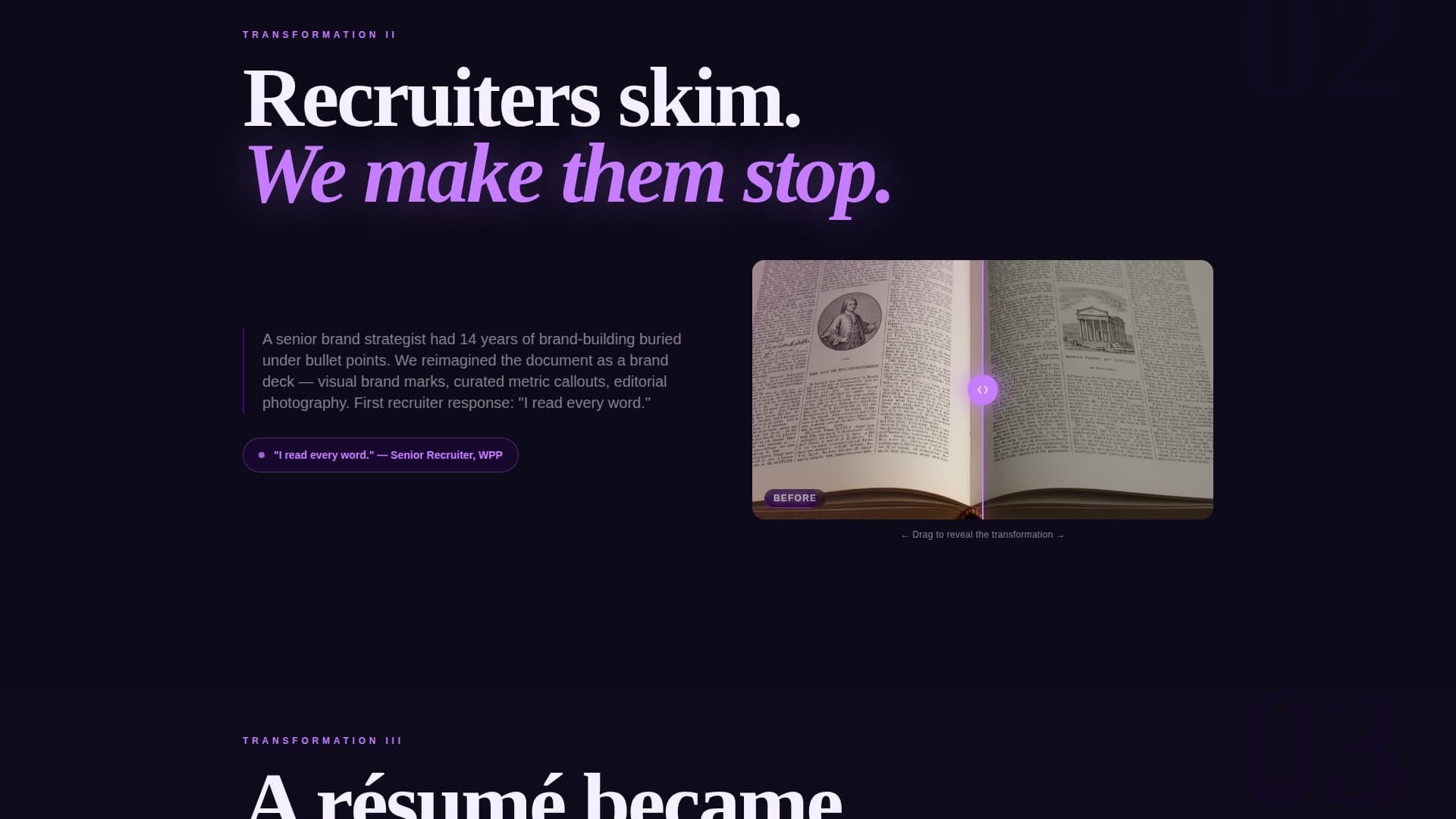 Resume & CV Careers Website Template