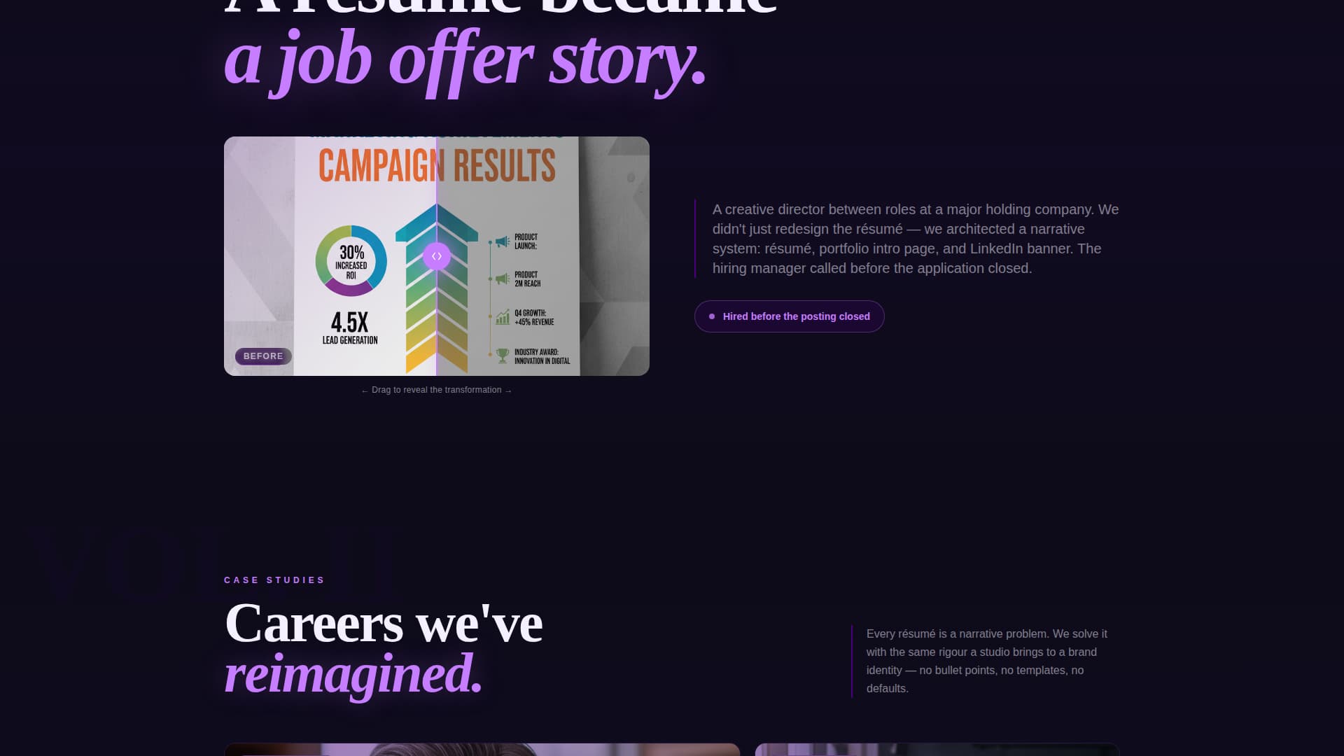 Resume & CV Careers Website Template