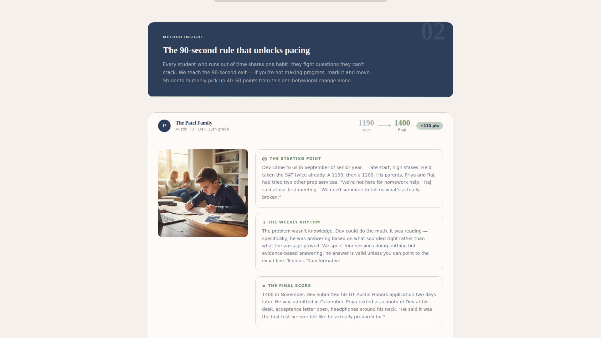 Score - Trusted SAT/ACT Landing Page Template