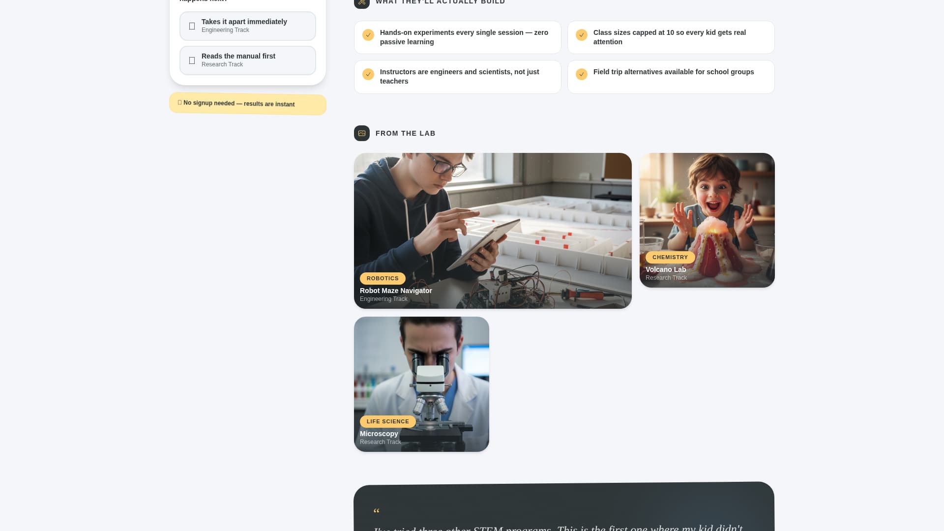 School (K-12) Specialist Booking Website Template