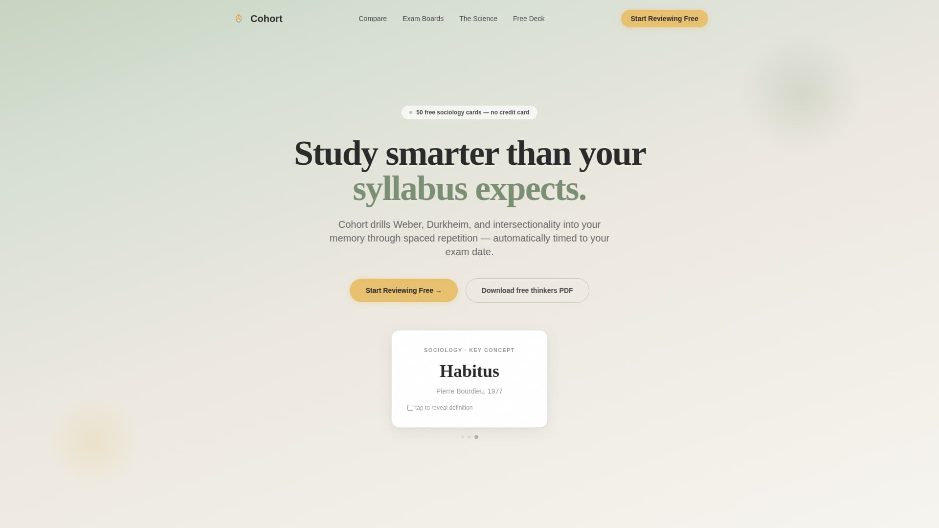 Cohort - Adaptive Sociology Landing Page Template