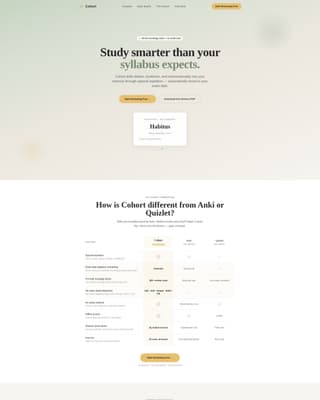 Cohort - Adaptive Sociology Landing Page Template