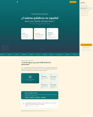 Habla - Immersive Spanish Landing Page Template