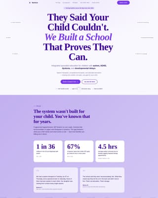 Special Education & Learning Center Booking Website Template