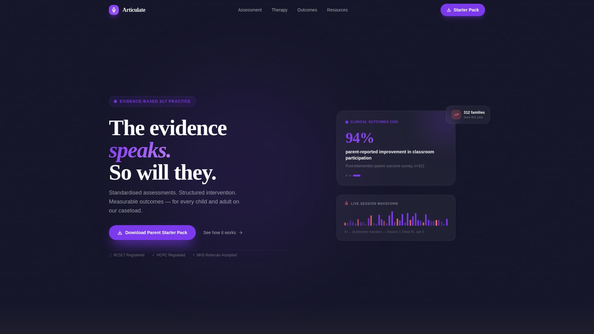 Articulate - Precision Therapy Landing Page Template