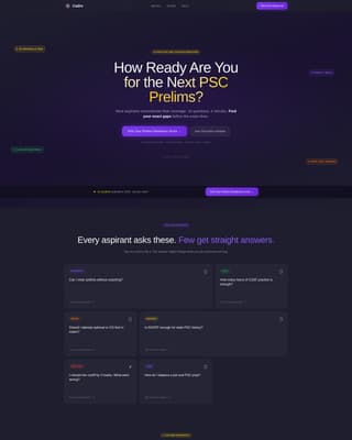 Cadre - Elite PSC Landing Page Template
