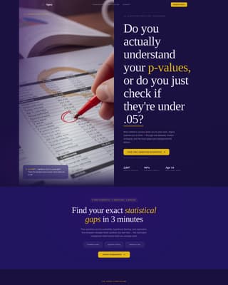 Sigma - Authoritative Statistics Landing Page Template