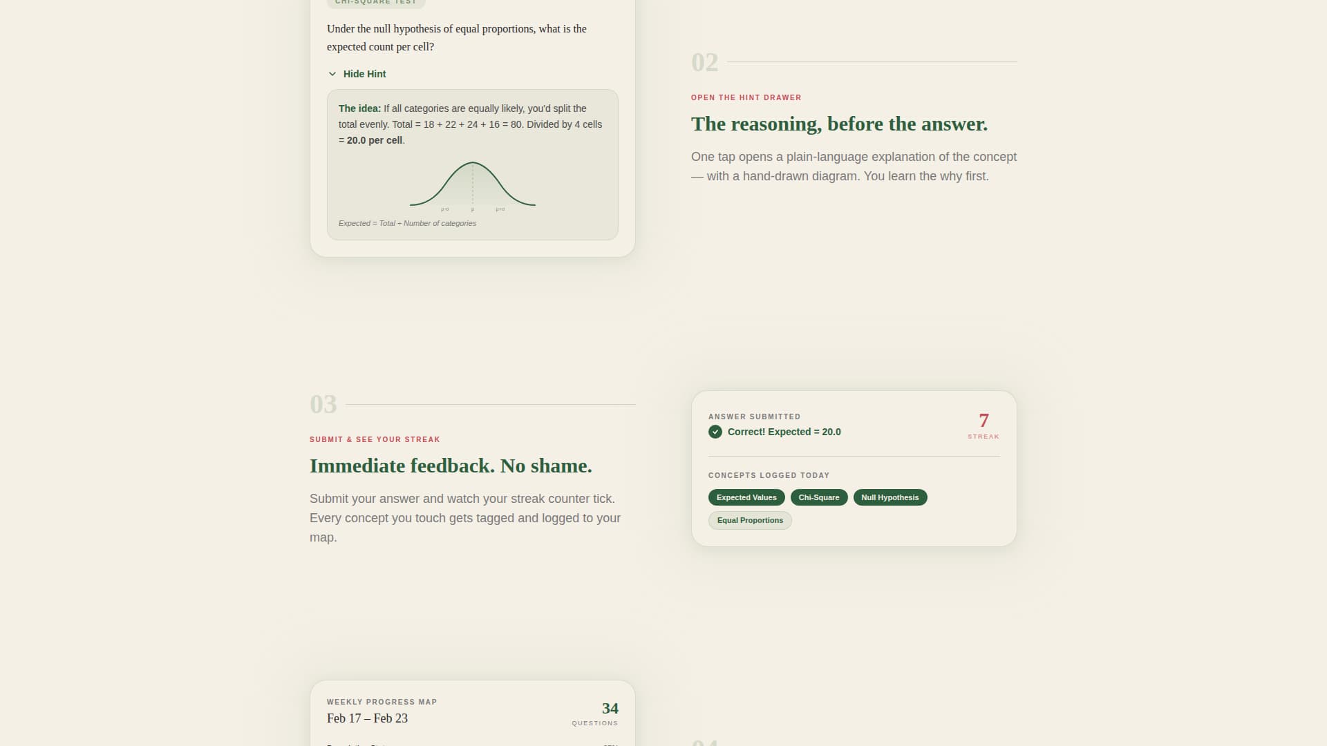 Sigma - Calming Statistics Landing Page Template