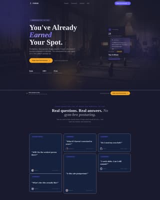 Forge - Powerful Strengthconditioning Landing Page Template