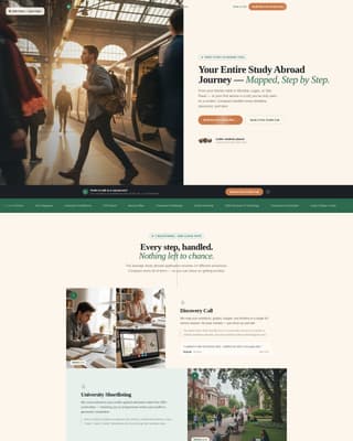 Compass - Guided Studyabroad Landing Page Template