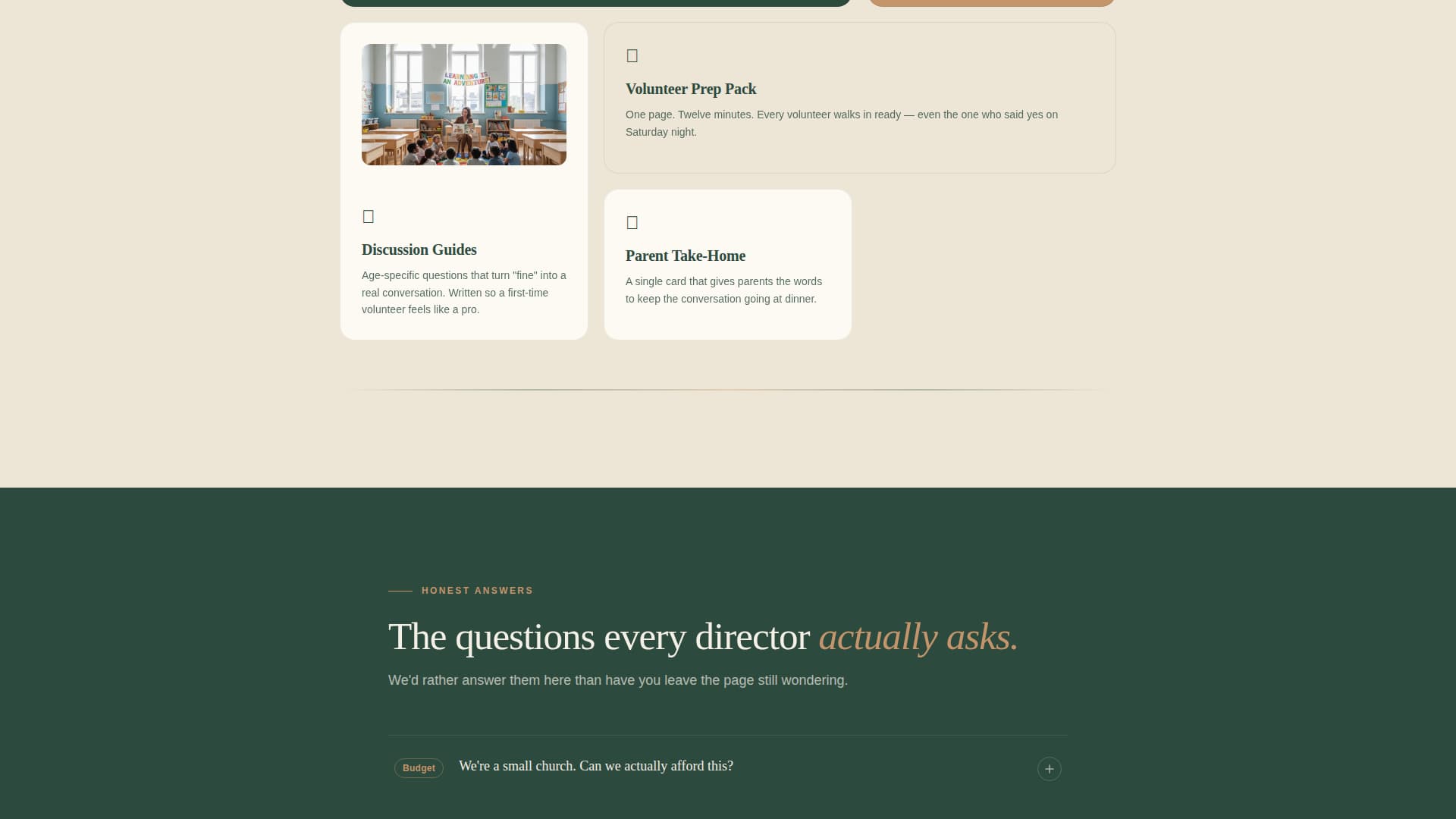 Gather - Transformative Sundayschool Landing Page Template