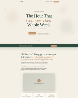 Gather - Transformative Sundayschool Landing Page Template