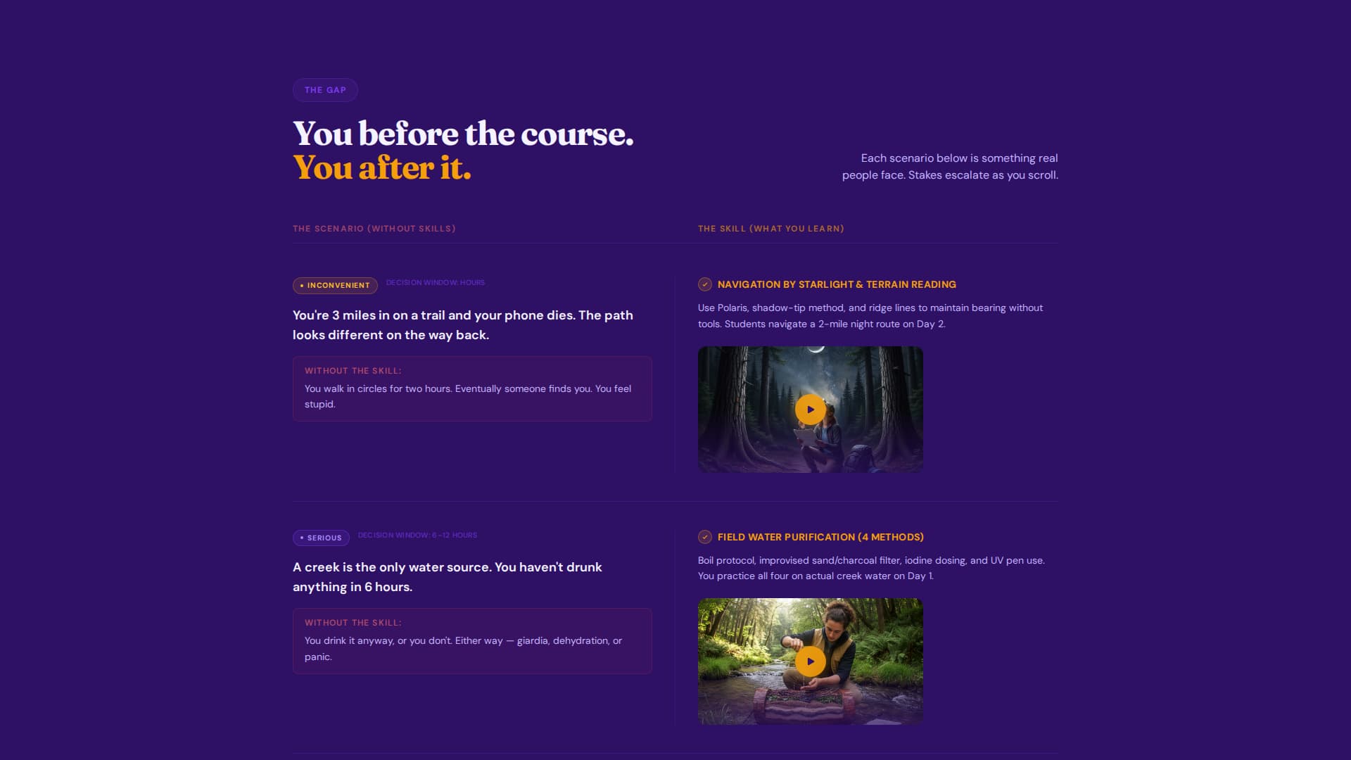 Hearth - Compelling Survivalskills Landing Page Template