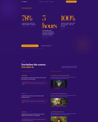 Hearth - Compelling Survivalskills Landing Page Template