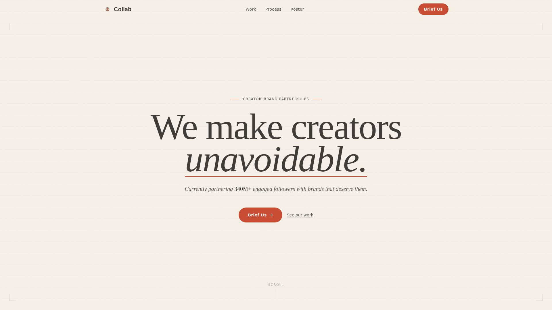 Collab - Powerful Creatorpartnership Landing Page Template