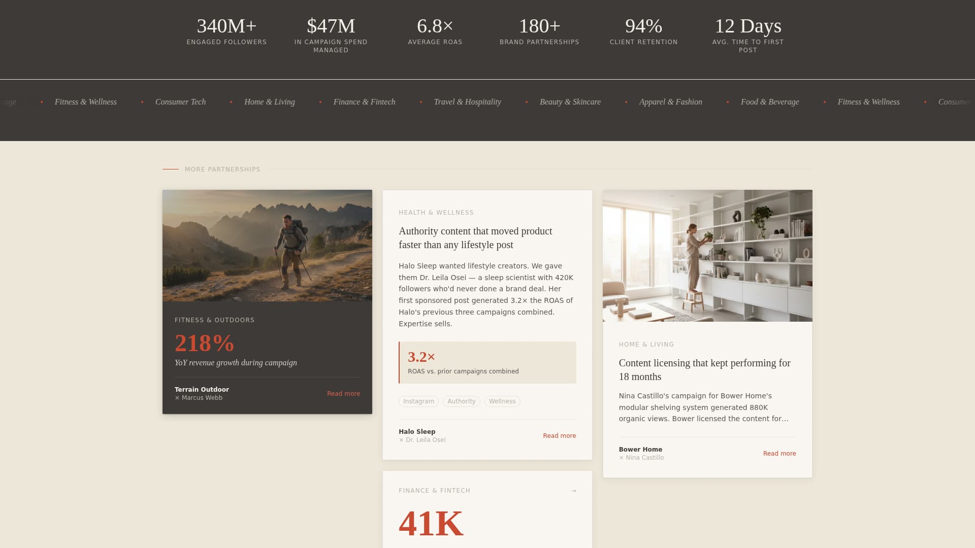 Collab - Powerful Creatorpartnership Landing Page Template