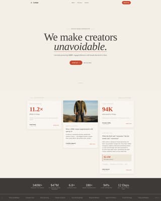 Social Media & Influencer Agency Portfolio Website Template