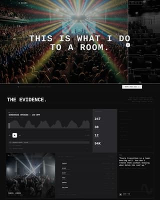 Decks - Brutalist DJ Landing Page Template