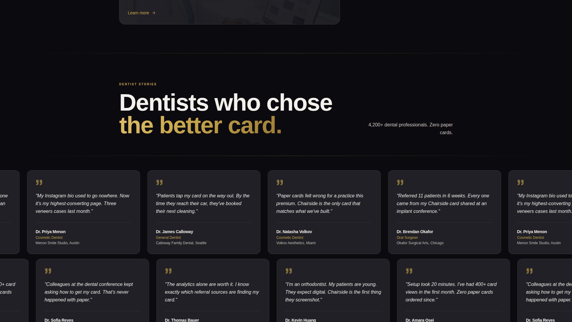 Dentist Profile Booking Website Template