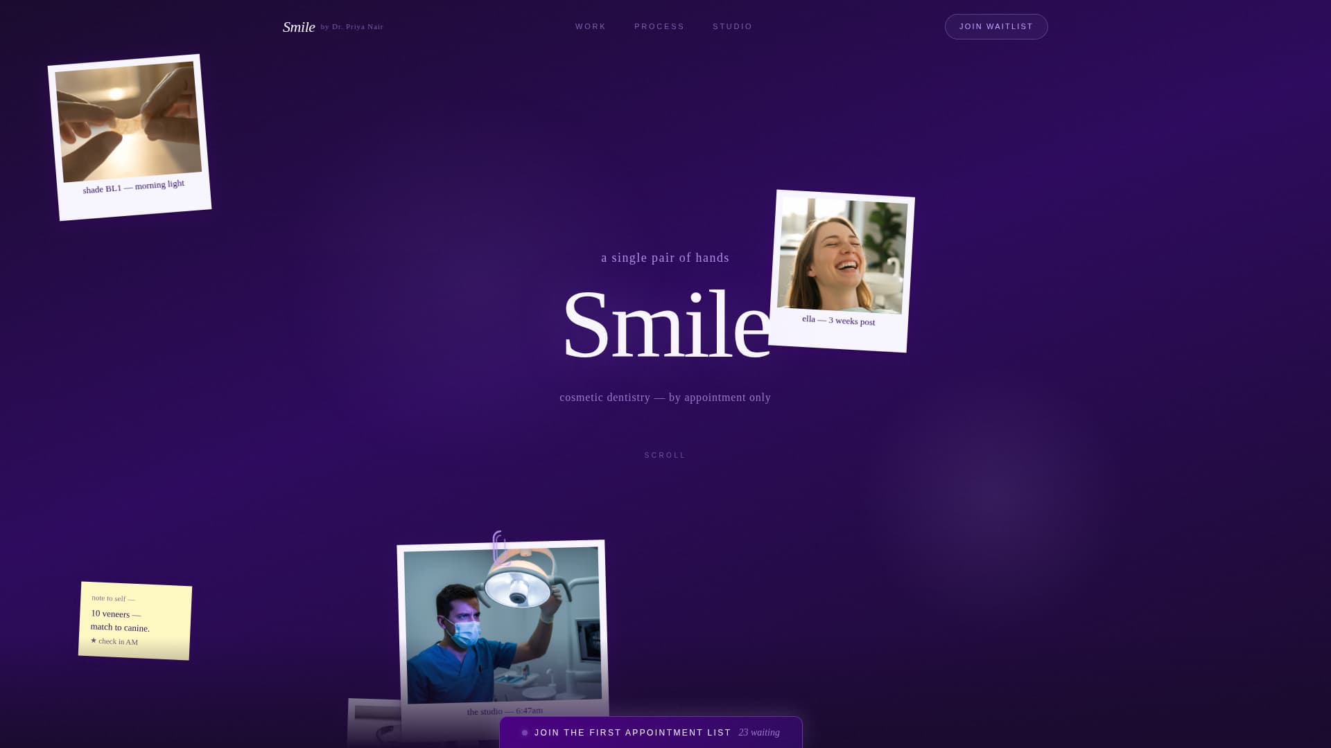 Dentist Profile Specialist Booking Website Template