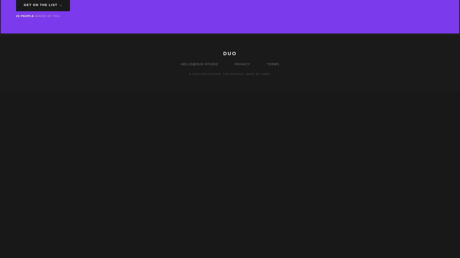 Duo - Manifestodriven Portfolio Landing Page Template
