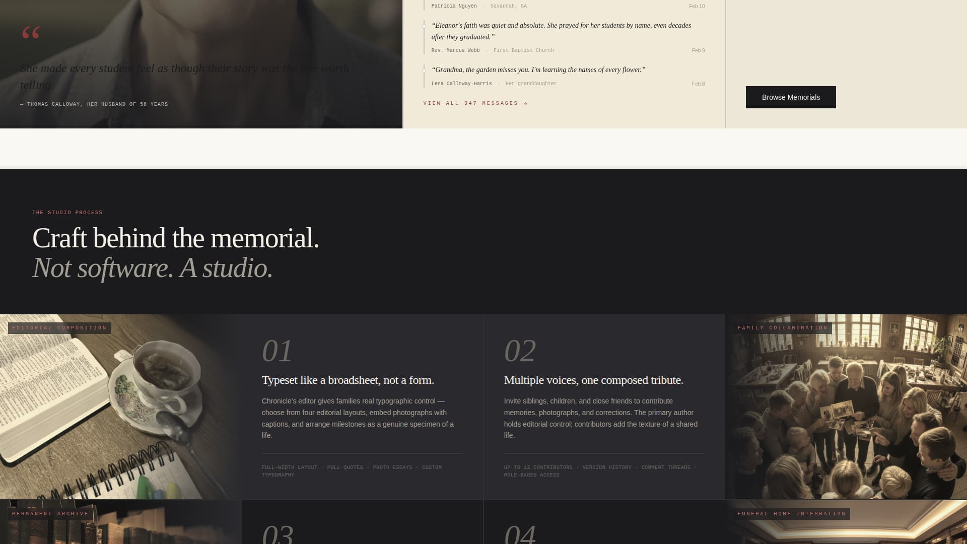 Memorial & Tribute Page Directory Website Template