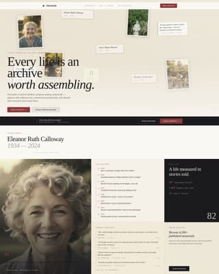 Memorial & Tribute Page Directory Website Template