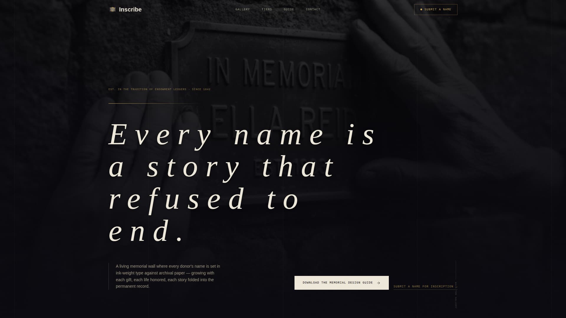 Memorial & Tribute Page Professional Website Template