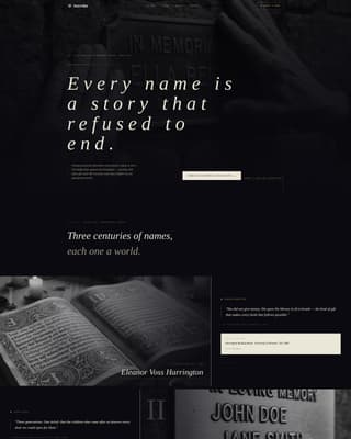 Memorial & Tribute Page Professional Website Template