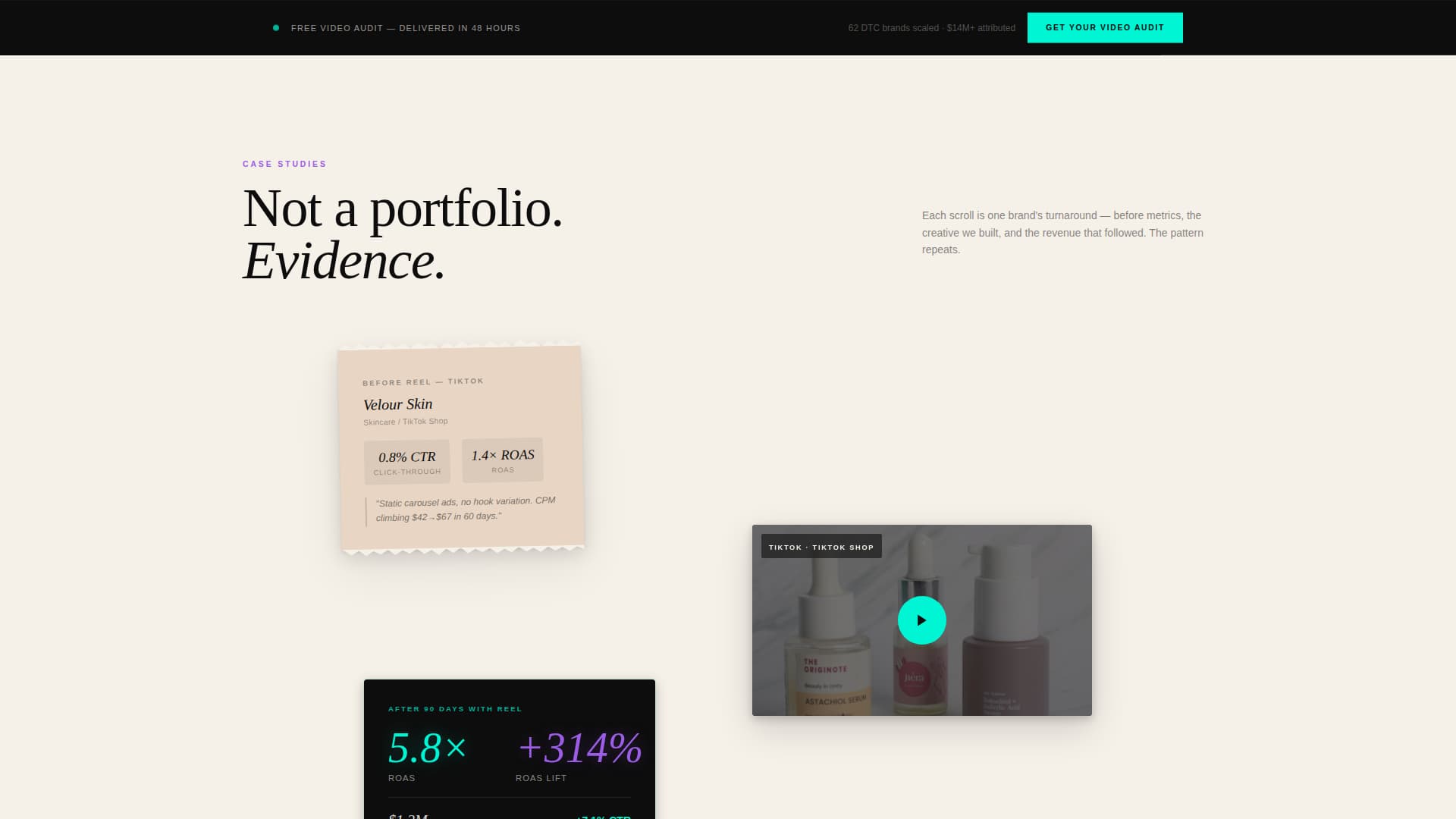 E-Commerce Marketing & Agency Specialist Portfolio Website Template