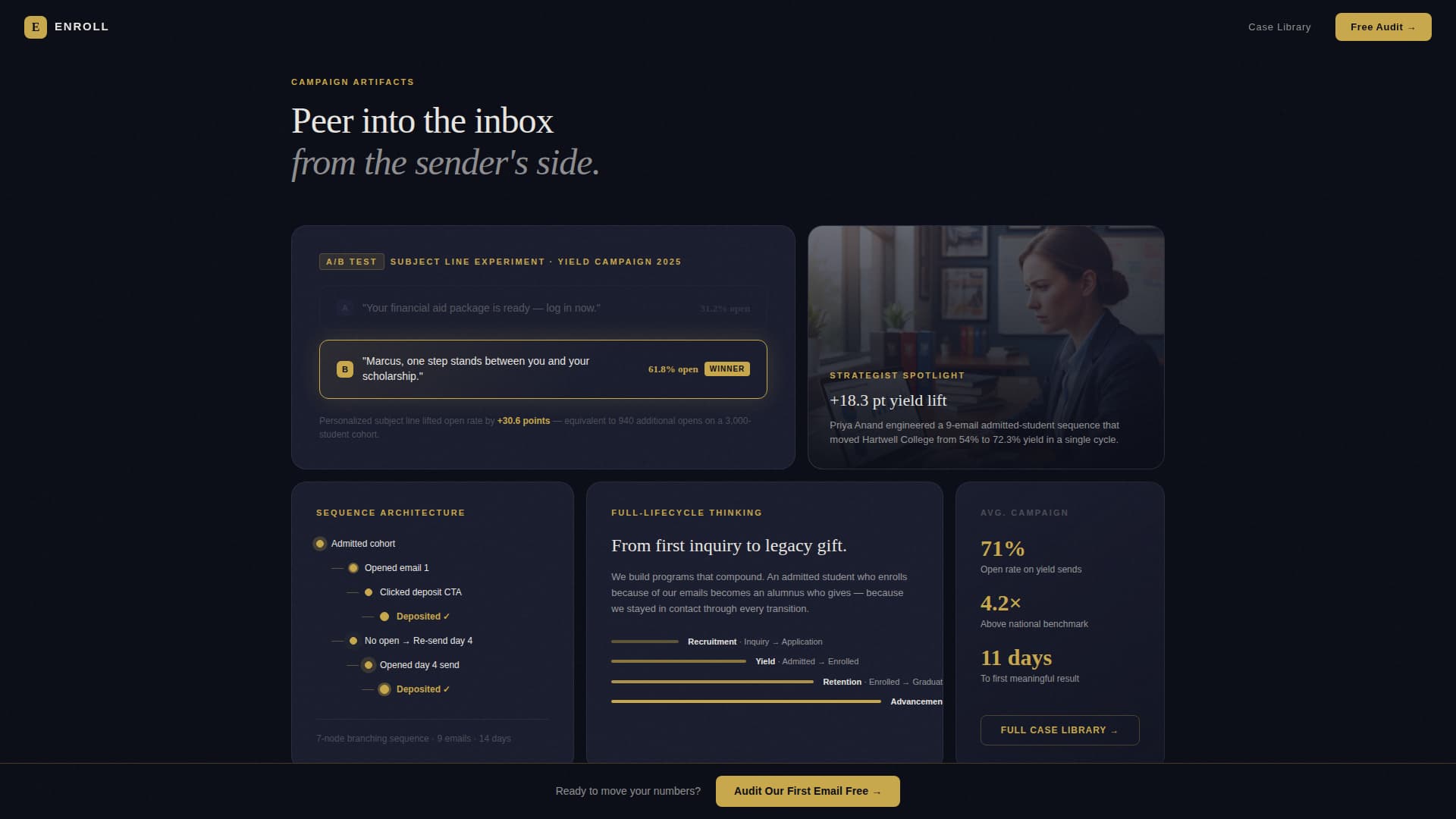 Enroll - Immersive Education Marketing Landing Page Template