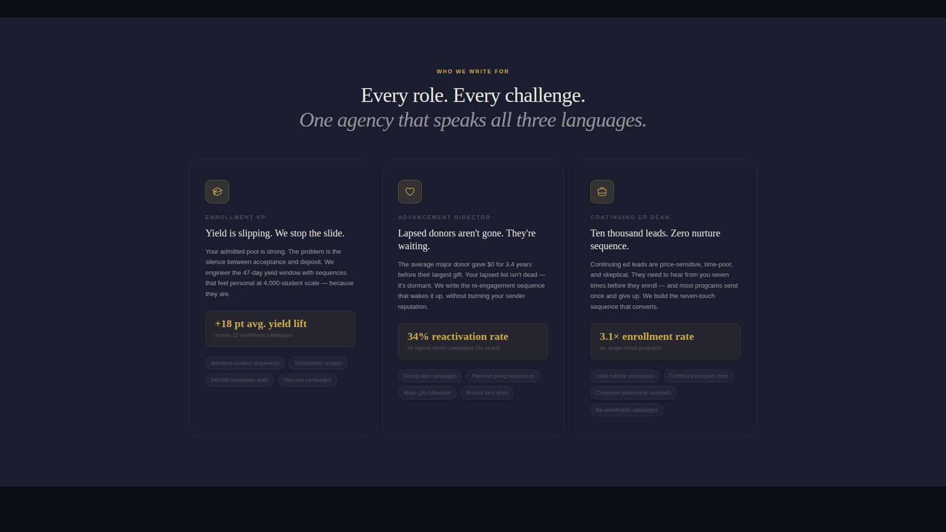 Enroll - Immersive Education Marketing Landing Page Template