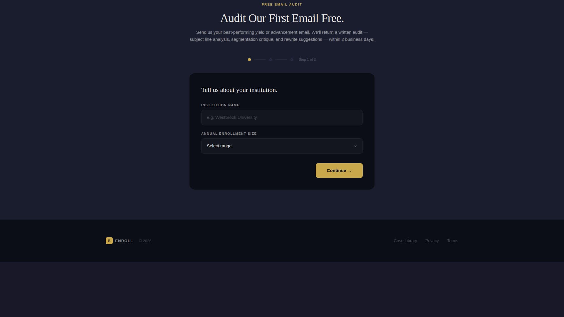 Enroll - Immersive Education Marketing Landing Page Template