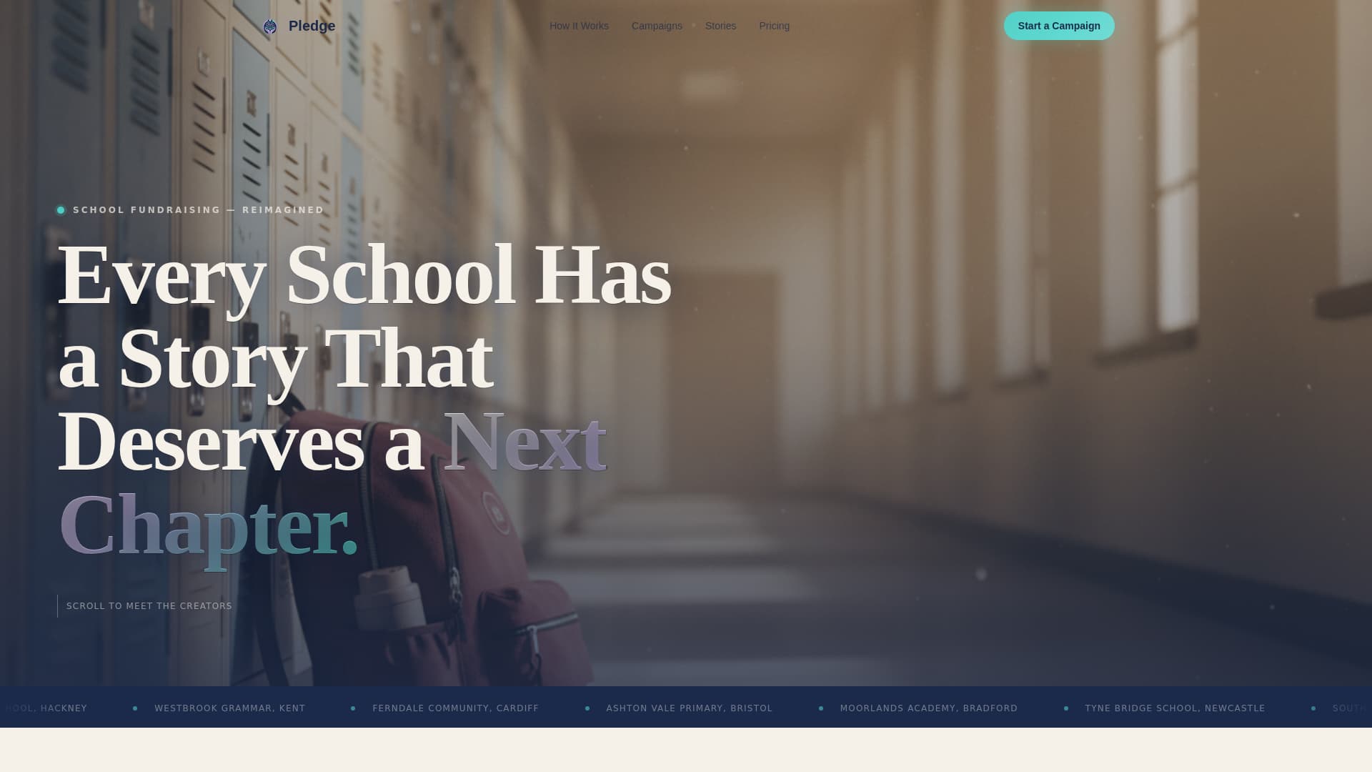 Pledge - Heartfelt Education Landing Page Template