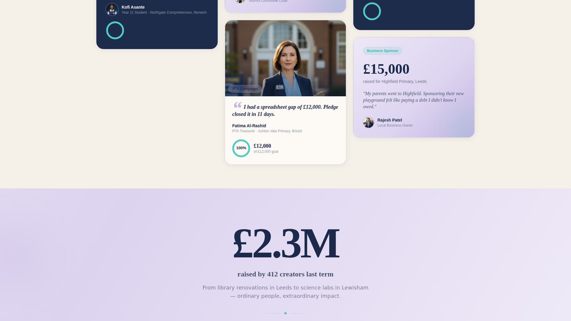 Pledge - Heartfelt Education Landing Page Template