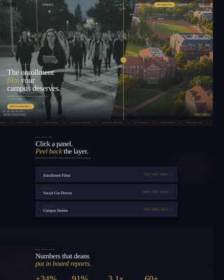 Enroll - Cinematic Education Landing Page Template