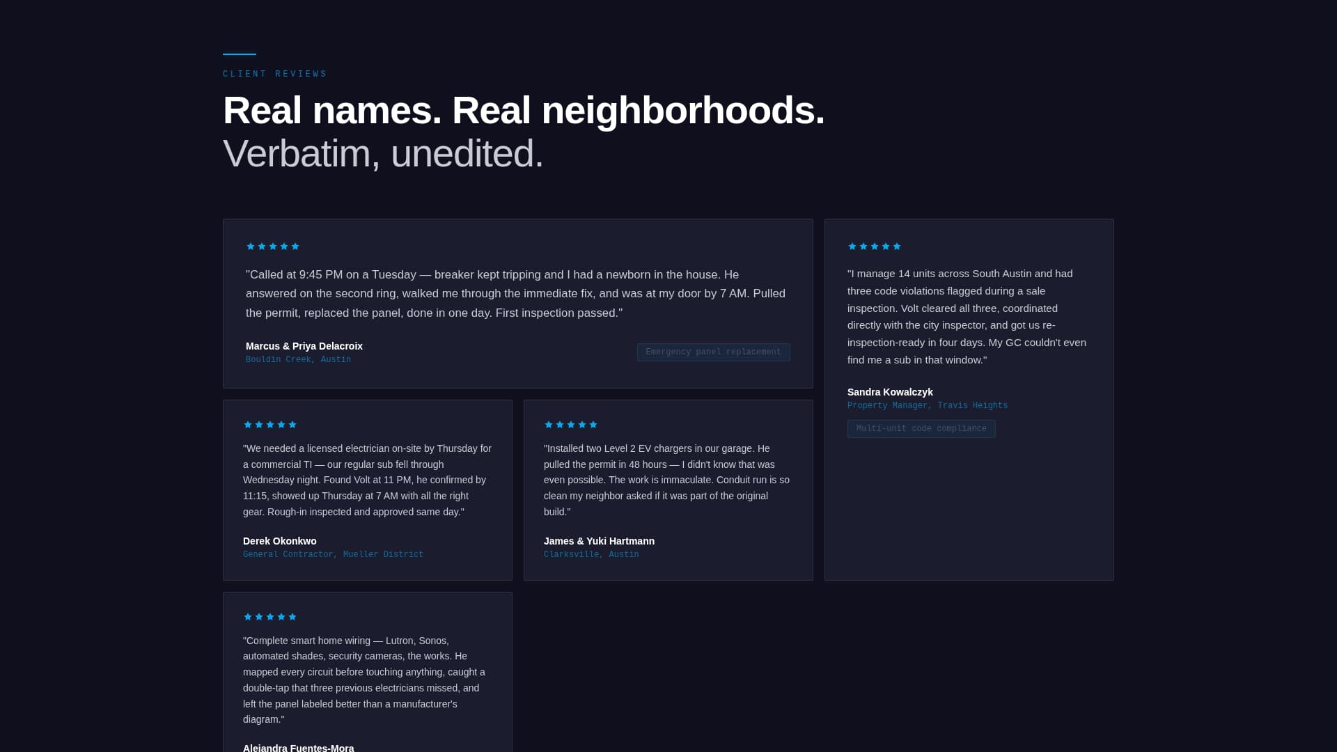 Volt - Trusted Electrician Landing Page Template