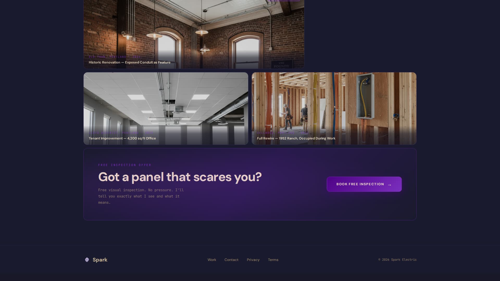 Spark - Stunning Electrician Landing Page Template