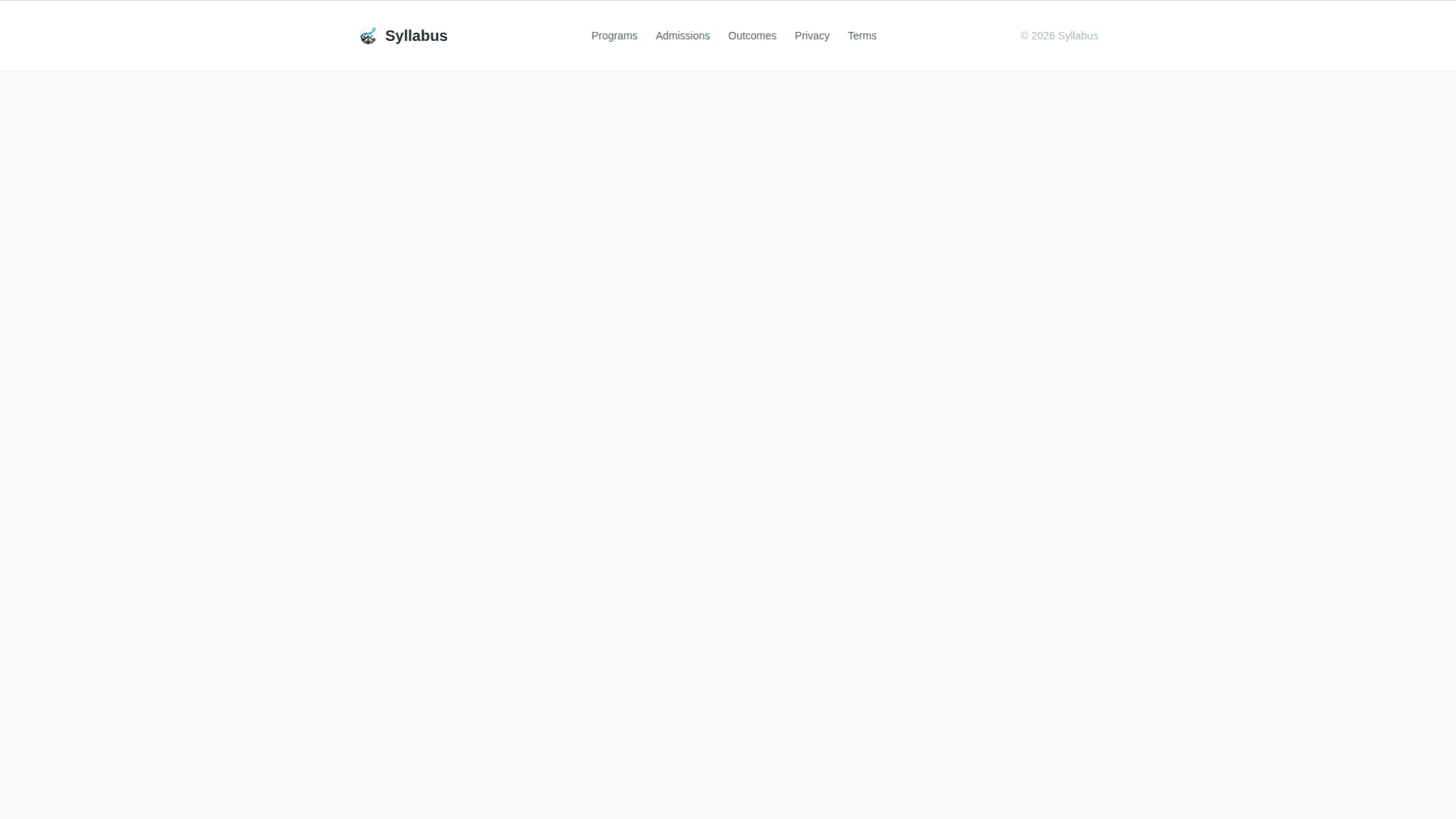 Syllabus - Precision University Landing Page Template