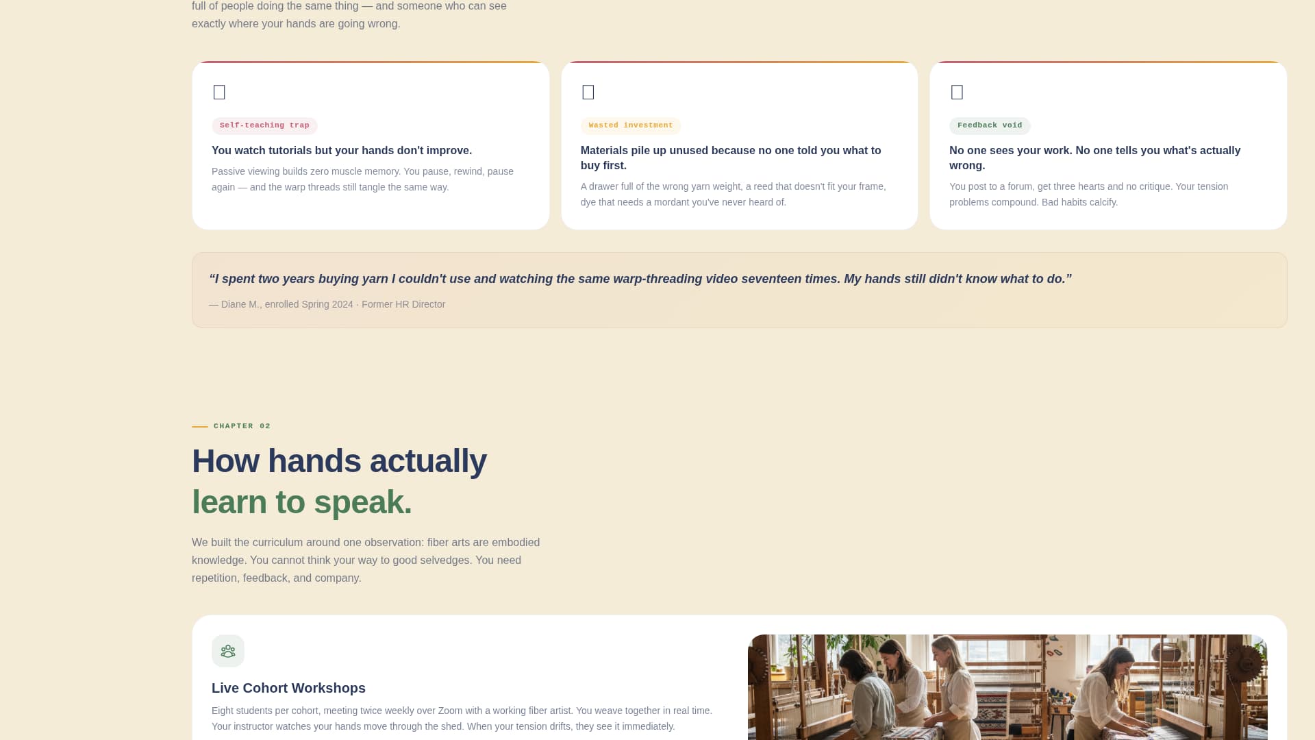 Loom - Playful Fiberart Landing Page Template