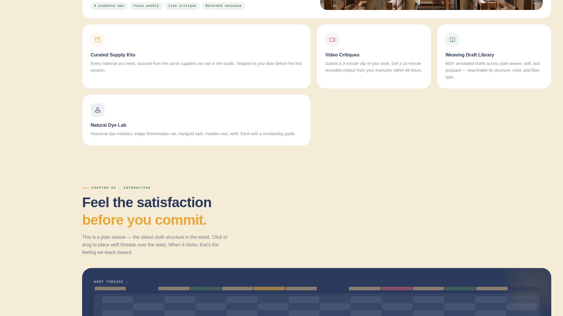 Loom - Playful Fiberart Landing Page Template