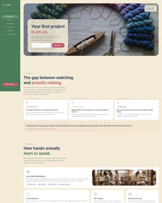 Loom - Playful Fiberart Landing Page Template