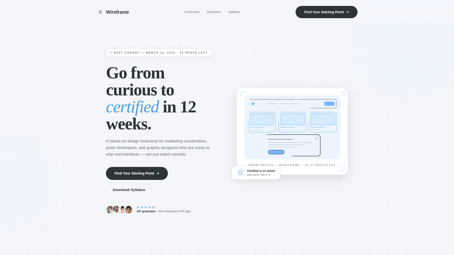 Wireframe - Transformative UI/UX Landing Page Template
